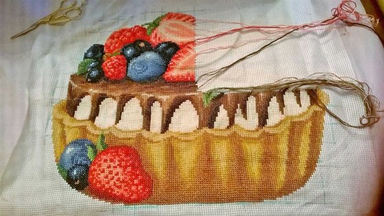 Этап процесса «Подушка Пирожное»