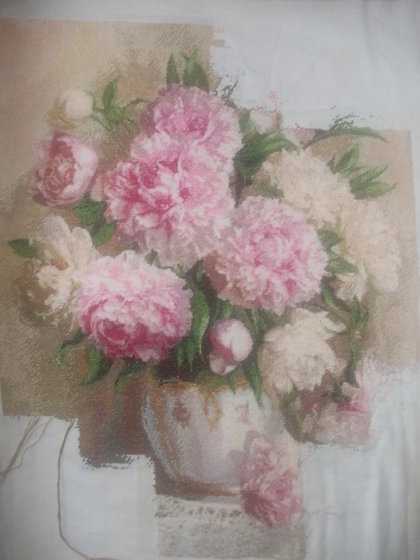 Этап процесса «по картине Игоря Бузина "Цветочное"»