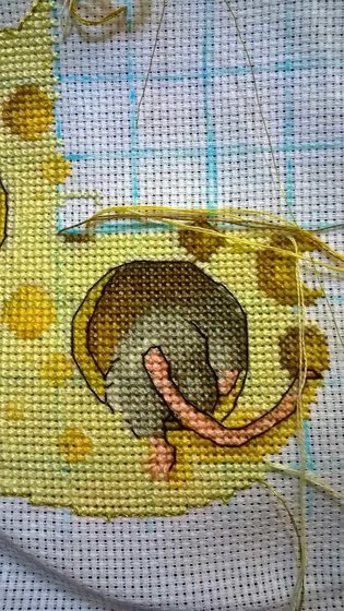 Этап процесса «Сыр для мышик»