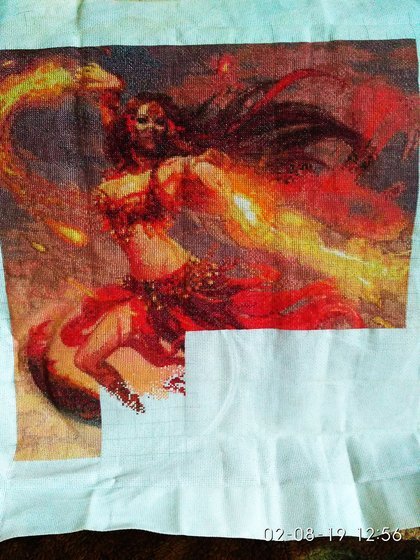 Этап процесса «Танцовщица.»