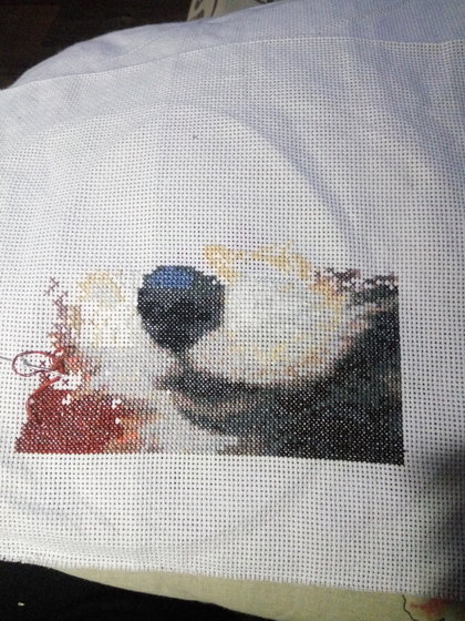 Этап процесса «Девушка и лиса»