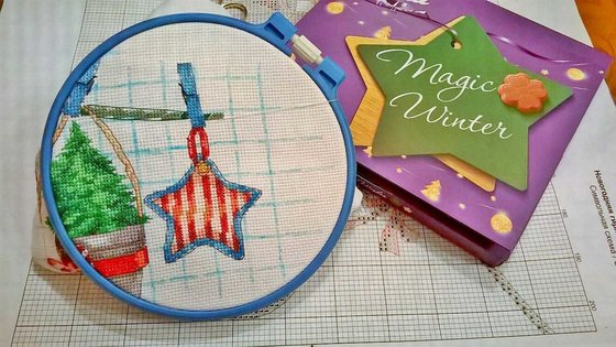 Этап процесса «Новогодняя гирлянда»