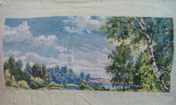 Этап процесса «Березы у реки»