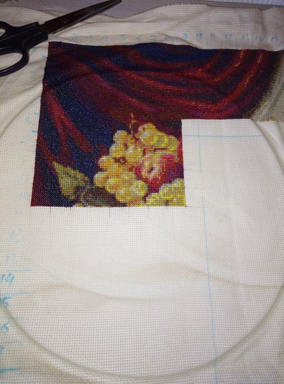 Этап процесса «натюрморт с арбузом»