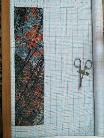 Этап процесса «Пейзаж у озера.»