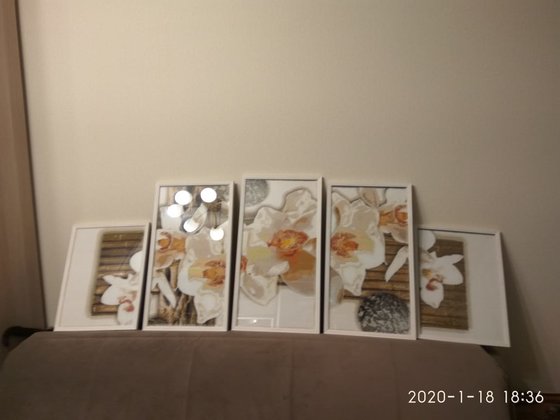 Этап процесса «полиптих орхидеи»