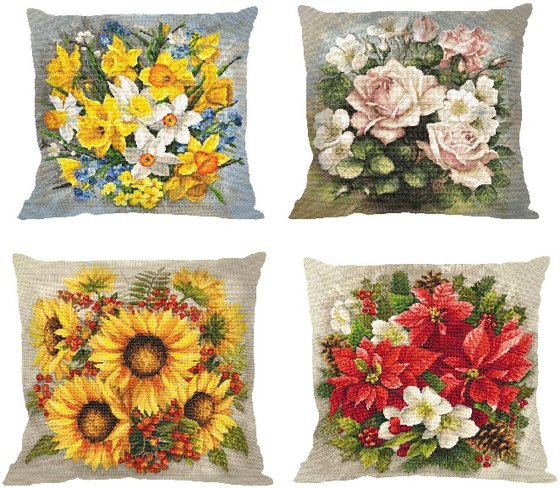 Этап процесса «Подушки"Четыре времени года"»