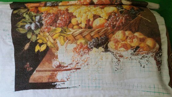 Этап процесса «корзина фруктов с животными»