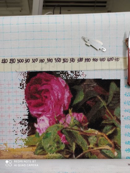 Этап процесса «Розы в серебре»