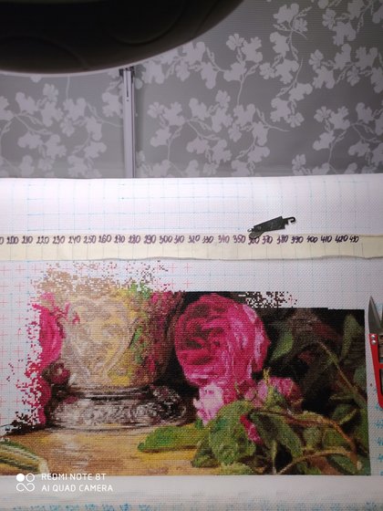 Этап процесса «Розы в серебре»