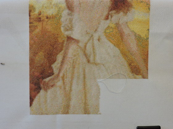 Этап процесса «Девушка в белом»