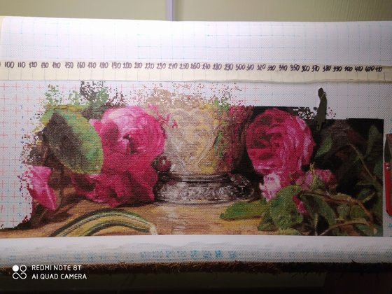 Этап процесса «Розы в серебре»