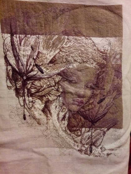 Этап процесса «Цветочная девушка»