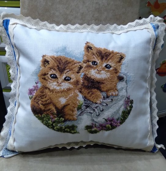 Этап процесса «Подушечка для внучки.»