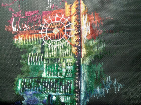 Этап процесса «Ночной город.»