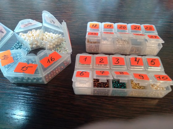 Этап процесса «Икона Ангел-Хранитель. Бисер»