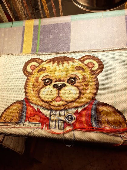 Этап процесса «мишка на подушку»