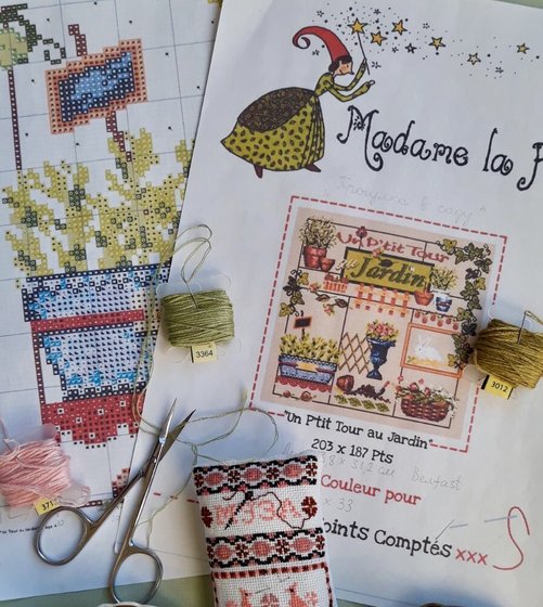 Этап процесса «Мадам ля Фи « Прогулка в саду»»