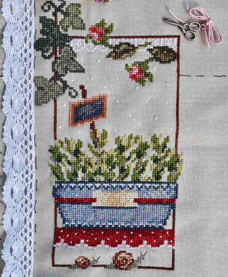 Этап процесса «Мадам ля Фи « Прогулка в саду»»