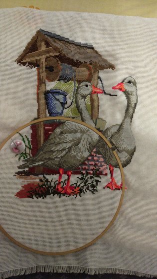 Этап процесса «Гуси у колодца»