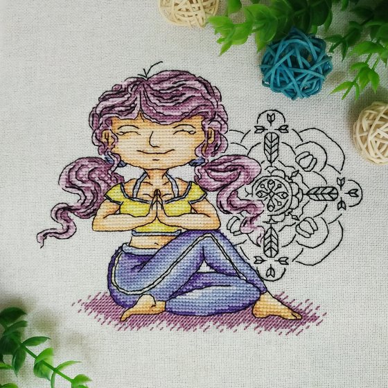 Этап процесса «"Асаны йоги. Поза царя рыб"»