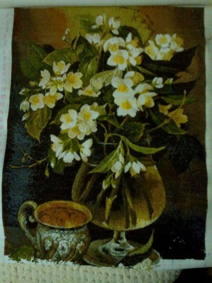 Этап процесса «жасмин в вазе»