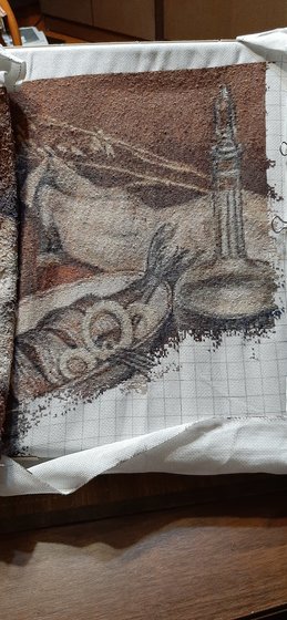 Этап процесса «Мужской натюрморт»