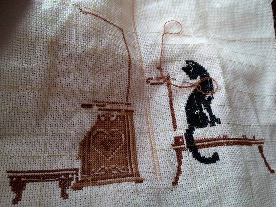 Этап процесса «Домашние котишки от Риолис»