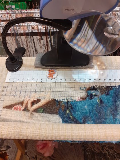 Этап процесса «Дама в голубом (Эсте)»