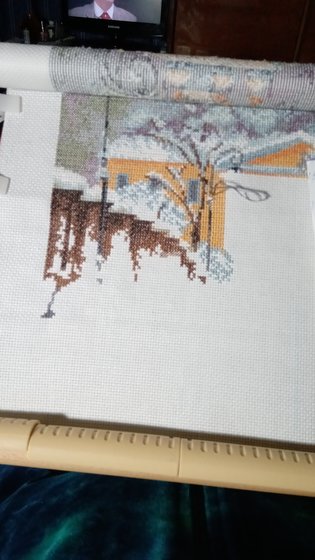 Этап процесса «Чаривна мыть. Снежная зима.»