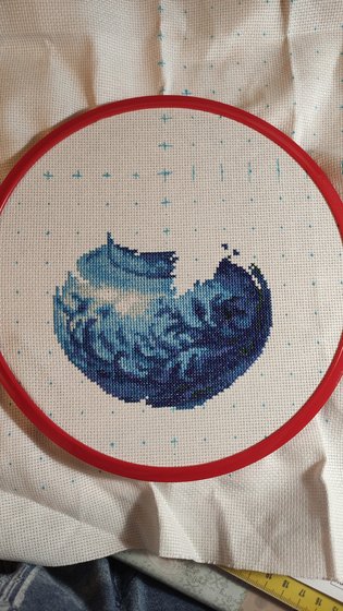 Этап процесса «Розы и фуксии»