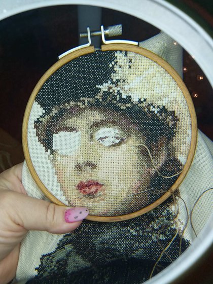 Этап процесса «По мотивам картины И.Крамского "Неизвестная"»