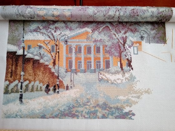 Этап процесса «Чаривна мыть. Снежная зима.»