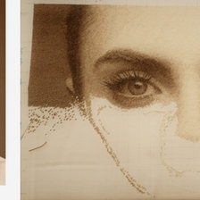 Процесс «Портрет фотомодели Кары Делевинь»