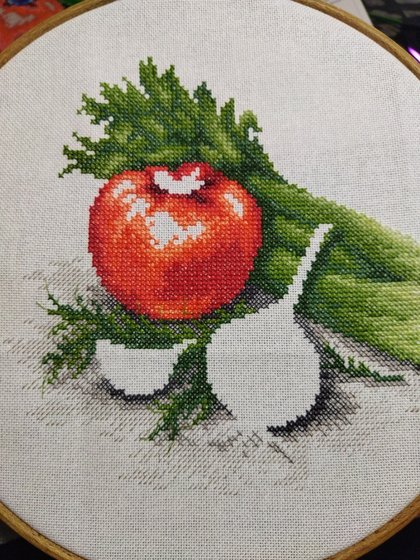 Этап процесса «Овощной микс от Чаривна Мить»