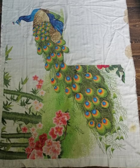 Этап процесса «Павлины в процессе»