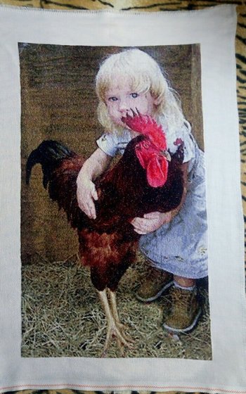 Этап процесса «Дівчинка і півень»