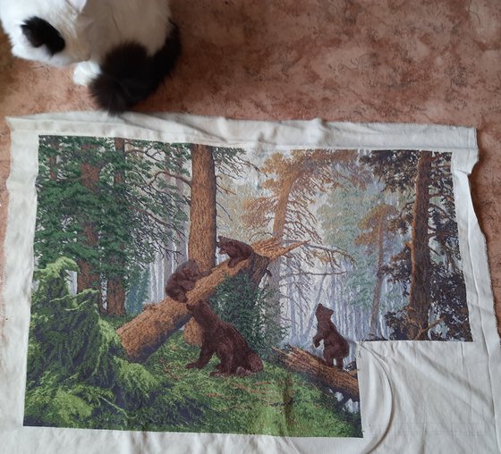 Этап процесса «утро в сосновом лесу»