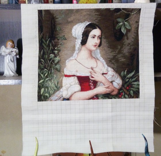 Этап процесса «Сборщица колосьев»