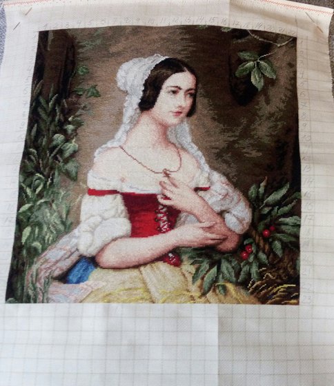 Этап процесса «Сборщица колосьев»