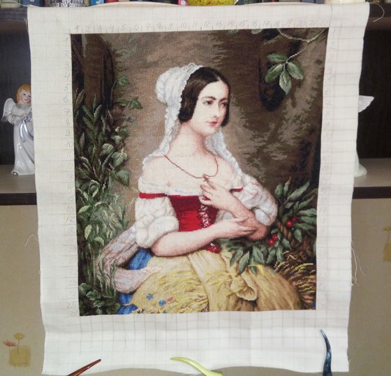 Этап процесса «Сборщица колосьев»