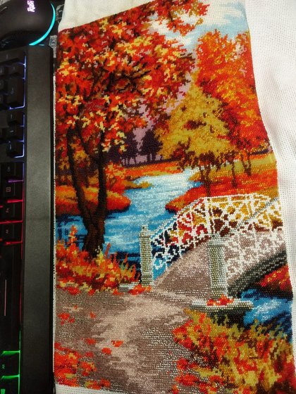 Этап процесса «осенняя мелодия от золотых ручек»