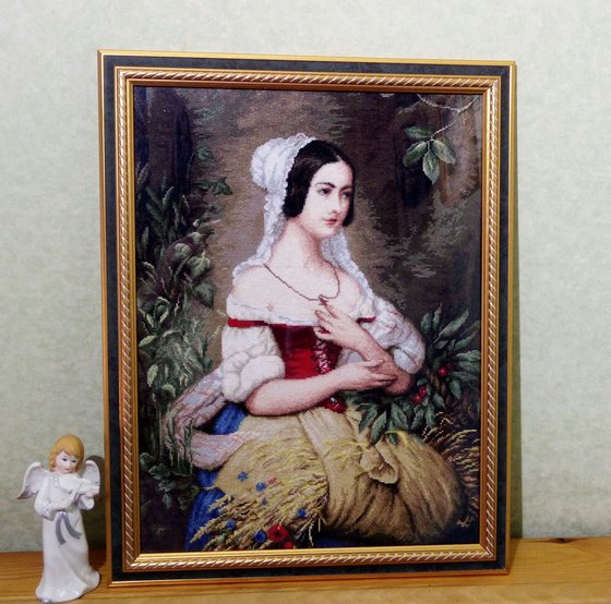 Этап процесса «Сборщица колосьев»