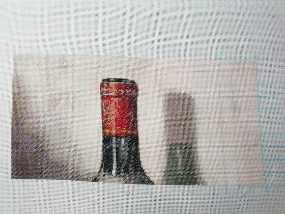 Этап процесса «Натюрморт с виноградом.»