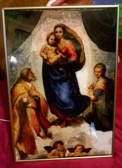 Этап процесса «Мадонна Рафаэля»