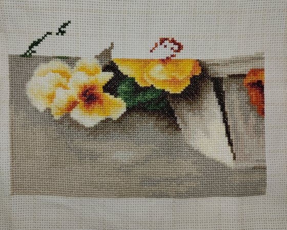 Этап процесса «Корзина с анютиными глазками Luca-s»