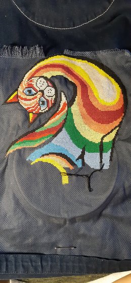 Этап процесса «Радужная кошка»