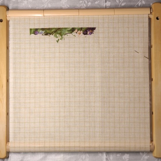 Этап процесса «Девушка с розами»