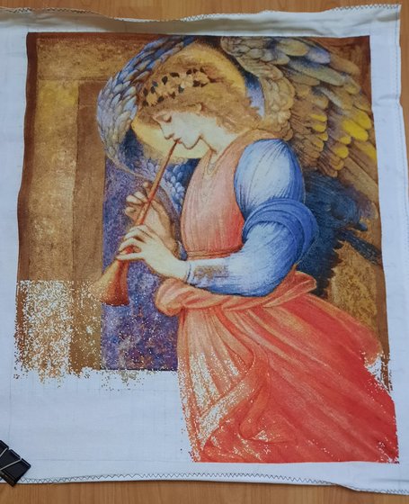 Этап процесса «Ангел играющий на флажолете»