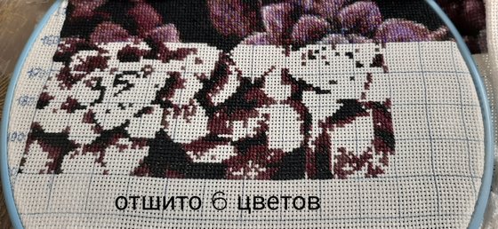 Этап процесса «енот в цветах»